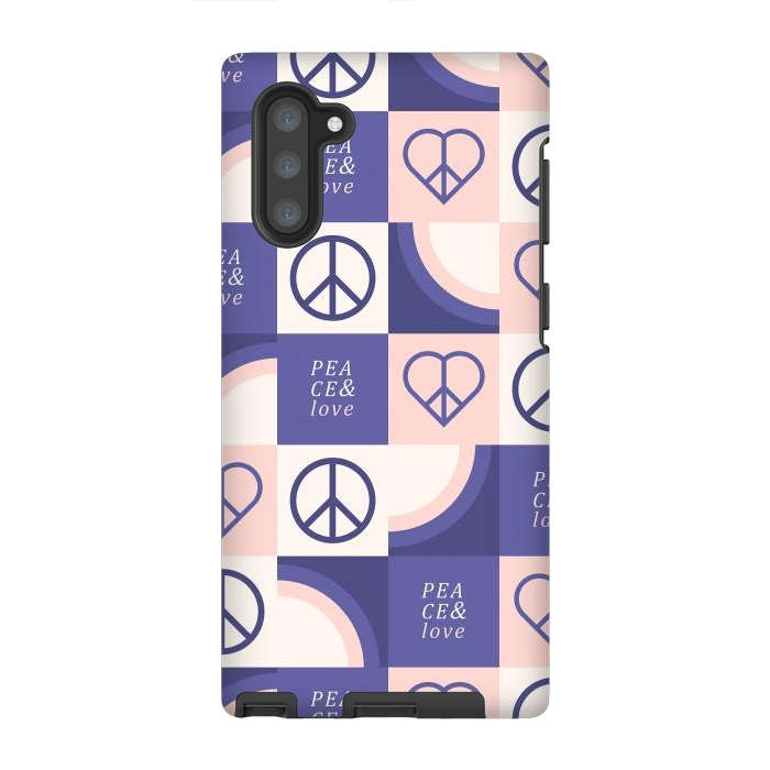 Galaxy Note 10 StrongFit Peace & Love Pattern by ArtPrInk