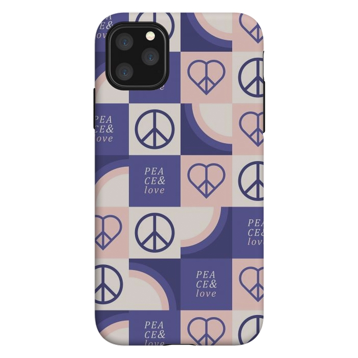 iPhone 11 Pro Max StrongFit Peace & Love Pattern by ArtPrInk
