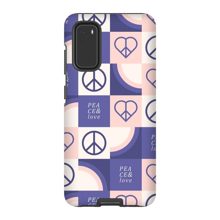 Galaxy S20 StrongFit Peace & Love Pattern by ArtPrInk
