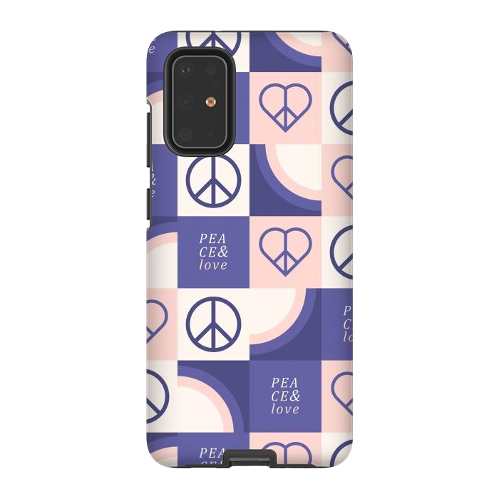 Galaxy S20 Plus StrongFit Peace & Love Pattern by ArtPrInk