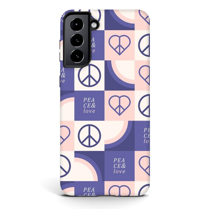 Galaxy S21 StrongFit Peace & Love Pattern by ArtPrInk