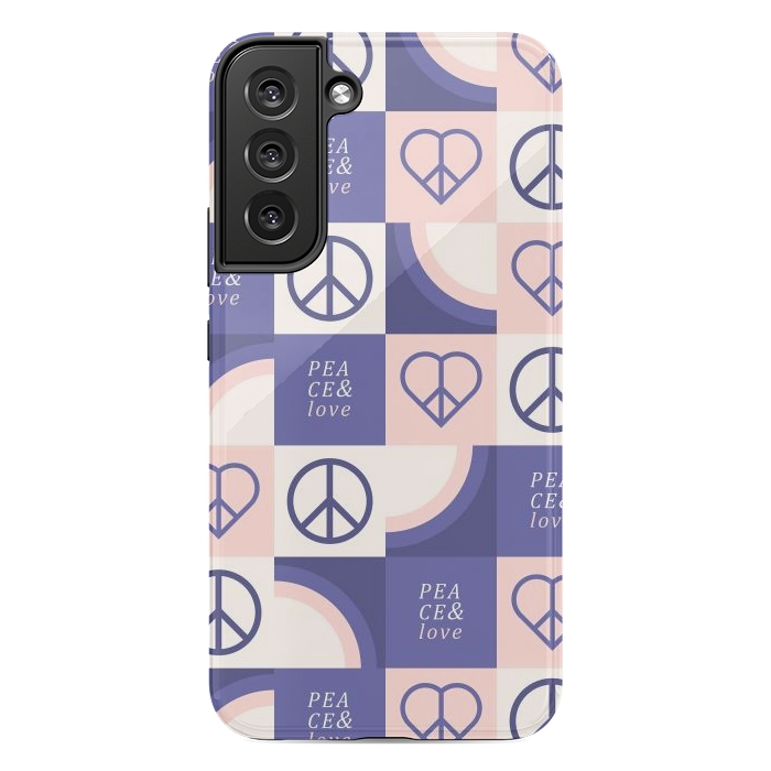 Galaxy S22 plus StrongFit Peace & Love Pattern by ArtPrInk