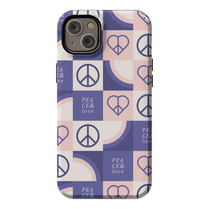 iPhone 14 Plus StrongFit Peace & Love Pattern by ArtPrInk