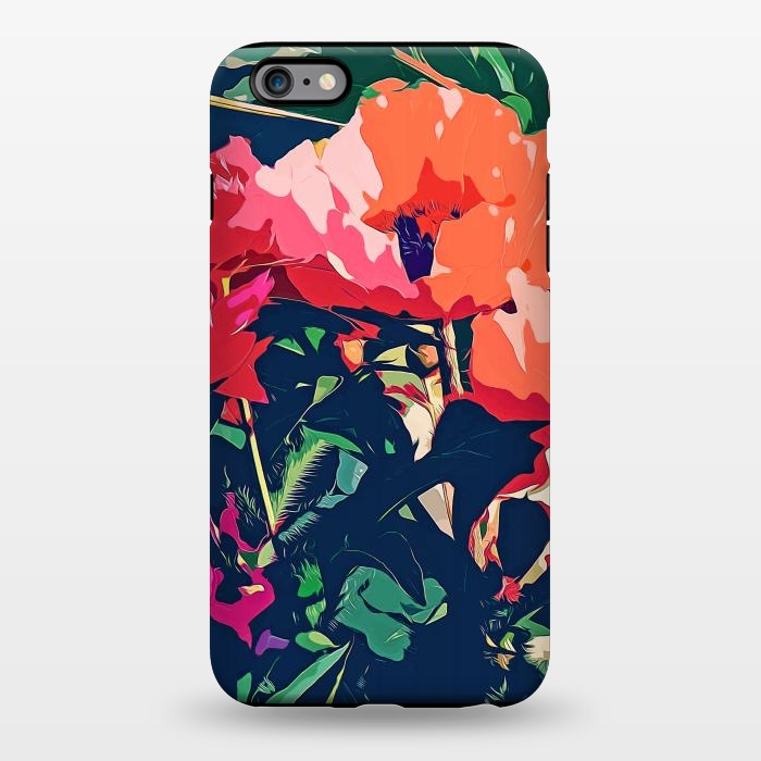 iPhone 6/6s plus StrongFit Where Darkness Blooms, Dark Floral Botanical Painting, Eclectic Blush Plants Garden Nature Flowers by Uma Prabhakar Gokhale