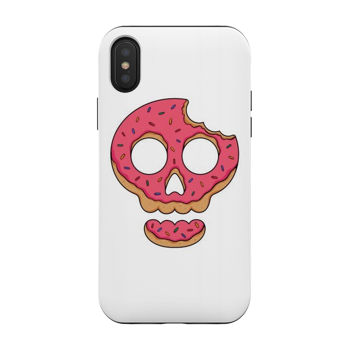 iPhone Xs / X StrongFit Skull Doughnut by Afif Quilimo