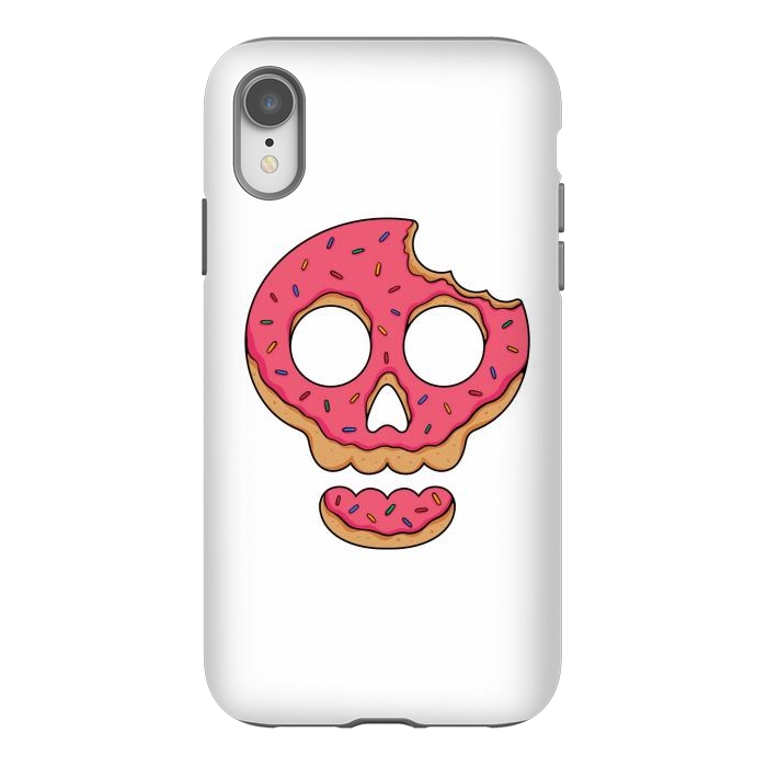 iPhone Xr StrongFit Skull Doughnut by Afif Quilimo