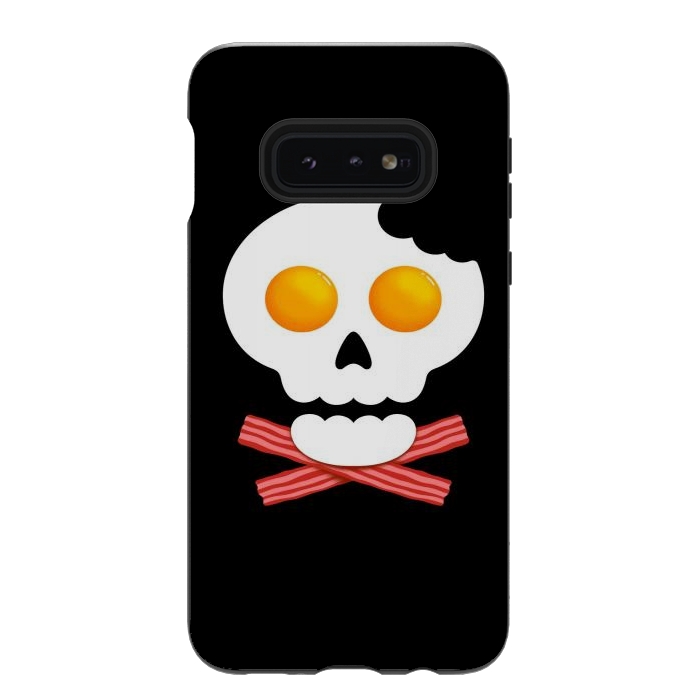 Galaxy S10e StrongFit Breakfast Skull 1 by Afif Quilimo