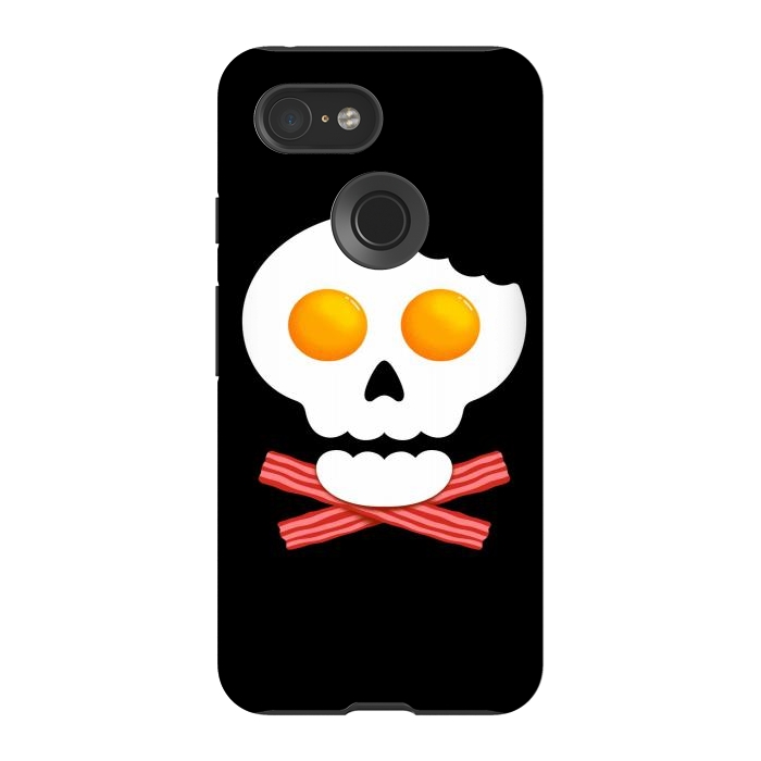 Pixel 3 StrongFit Breakfast Skull 1 by Afif Quilimo