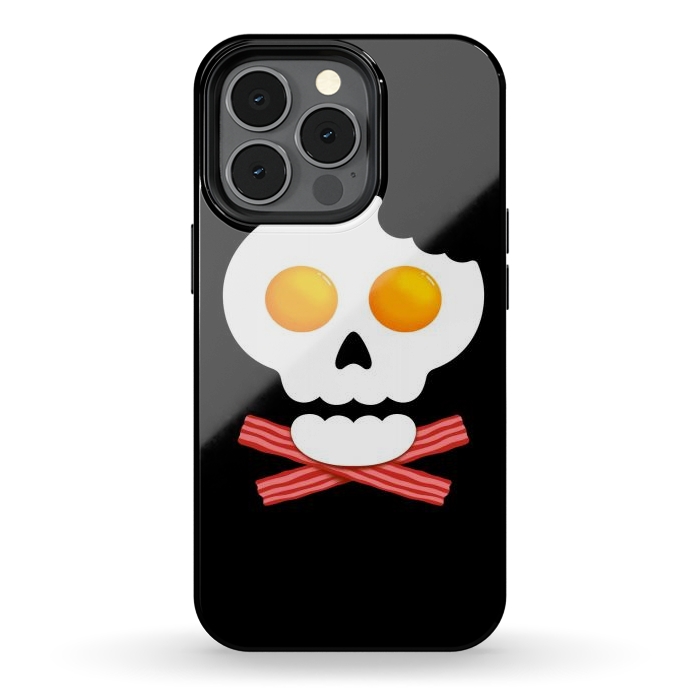 iPhone 13 pro StrongFit Breakfast Skull 1 by Afif Quilimo