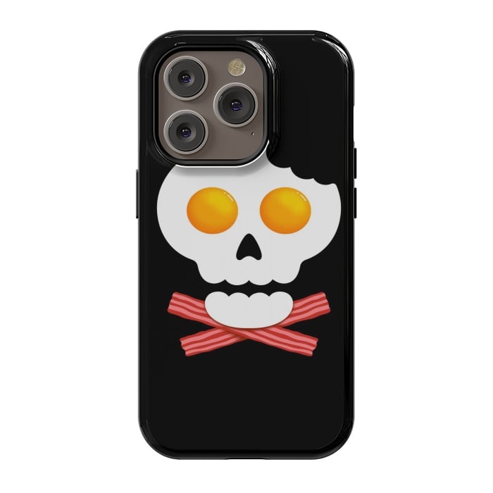 iPhone 14 Pro StrongFit Breakfast Skull 1 by Afif Quilimo