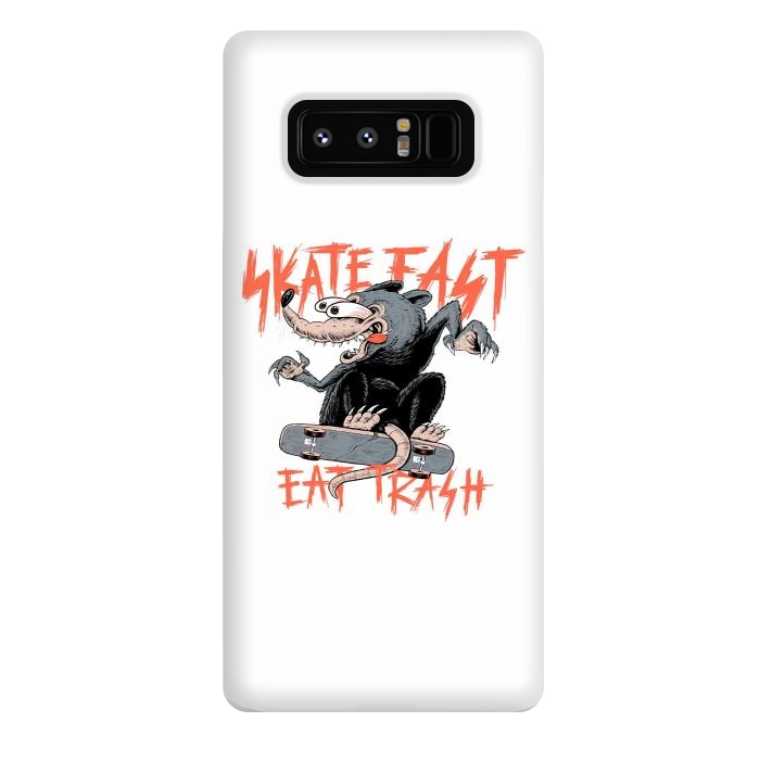 Galaxy Note 8 StrongFit Skate Fast Eat Trash by Afif Quilimo