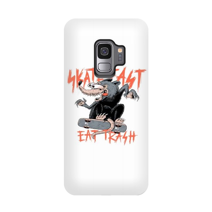 Galaxy S9 StrongFit Skate Fast Eat Trash by Afif Quilimo