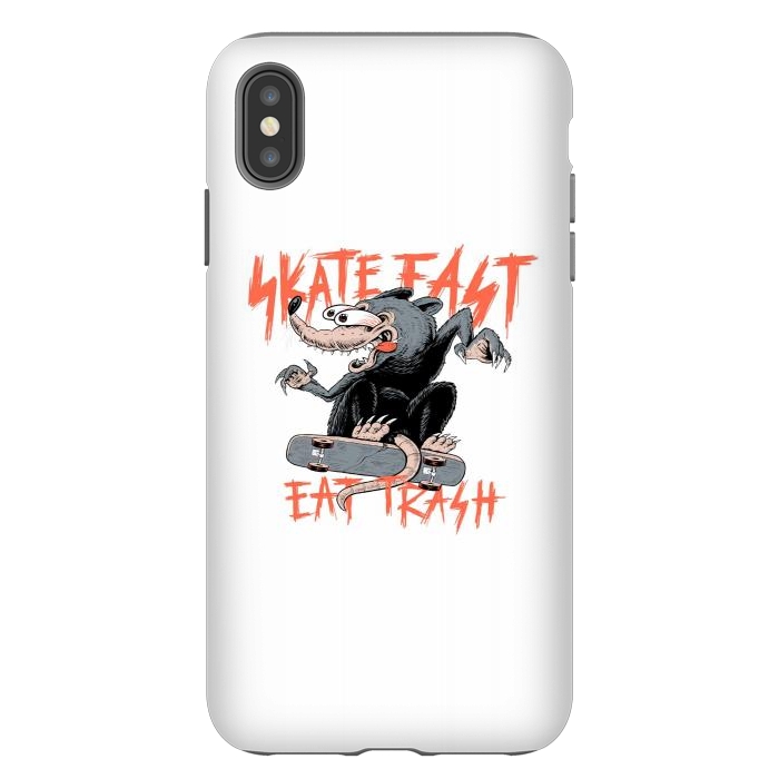 iPhone Xs Max StrongFit Skate Fast Eat Trash by Afif Quilimo