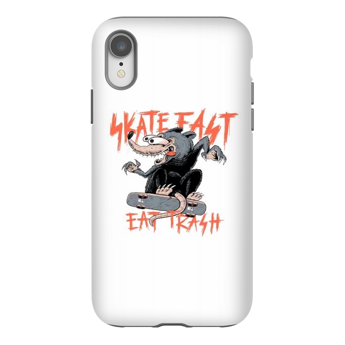 iPhone Xr StrongFit Skate Fast Eat Trash by Afif Quilimo