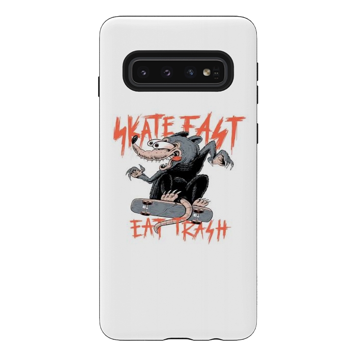 Galaxy S10 StrongFit Skate Fast Eat Trash by Afif Quilimo