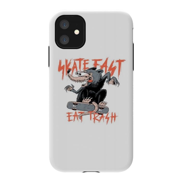 iPhone 11 StrongFit Skate Fast Eat Trash by Afif Quilimo
