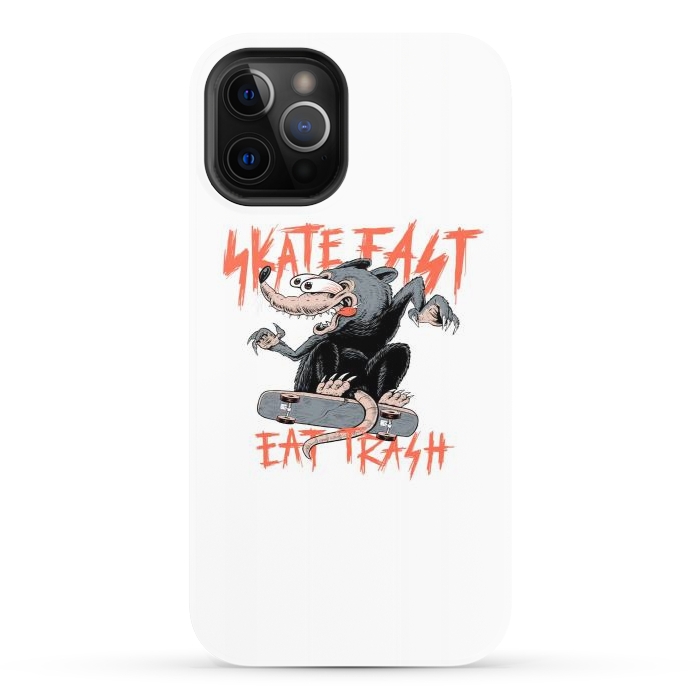 iPhone 12 Pro StrongFit Skate Fast Eat Trash by Afif Quilimo