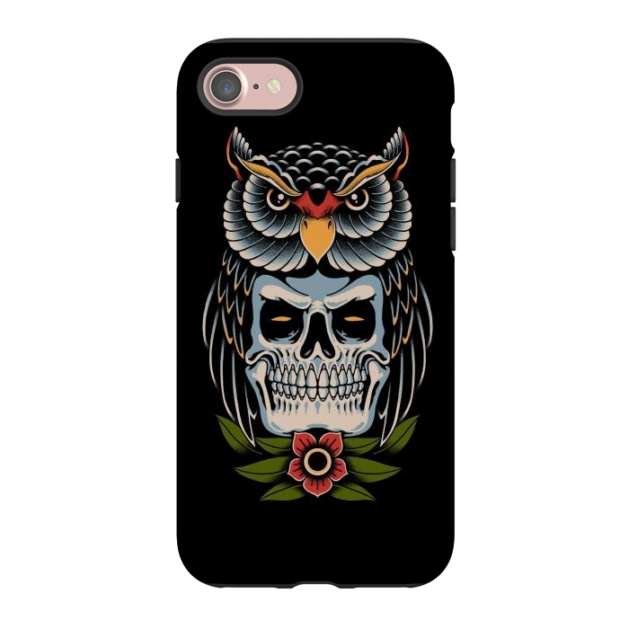 iPhone 7 StrongFit Owl Skull by Afif Quilimo