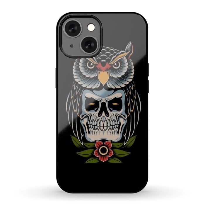 iPhone 13 StrongFit Owl Skull by Afif Quilimo