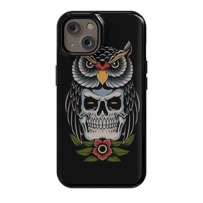 iPhone 14 StrongFit Owl Skull by Afif Quilimo