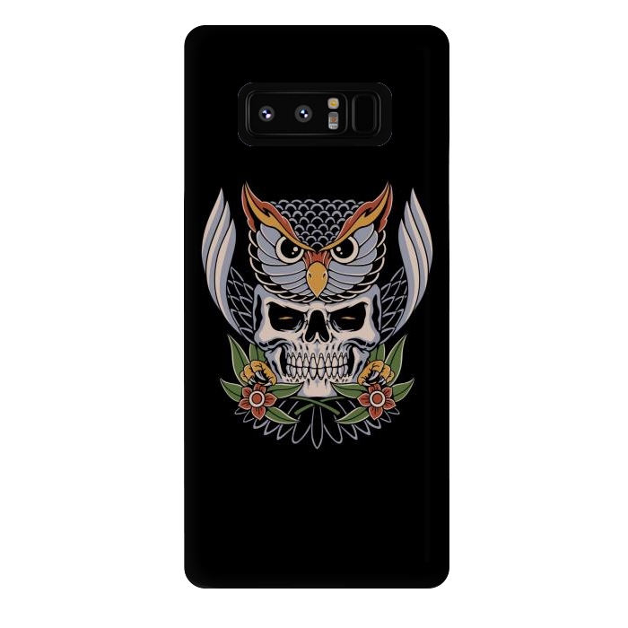 Galaxy Note 8 StrongFit Owl Skull 1 by Afif Quilimo