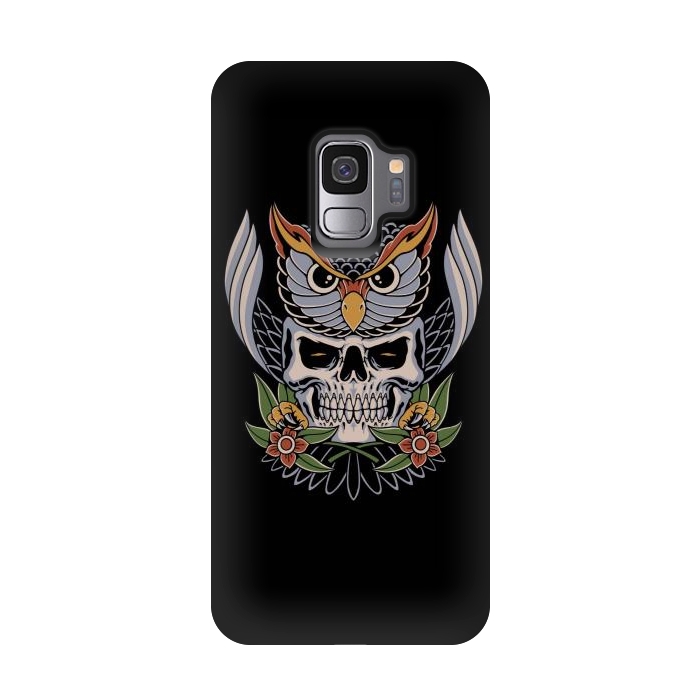 Galaxy S9 StrongFit Owl Skull 1 by Afif Quilimo