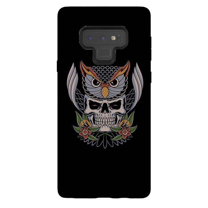 Galaxy Note 9 StrongFit Owl Skull 1 by Afif Quilimo