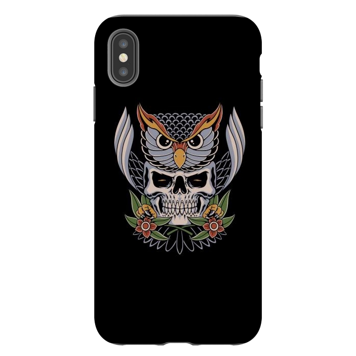 iPhone Xs Max StrongFit Owl Skull 1 by Afif Quilimo