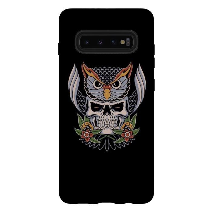 Galaxy S10 plus StrongFit Owl Skull 1 by Afif Quilimo