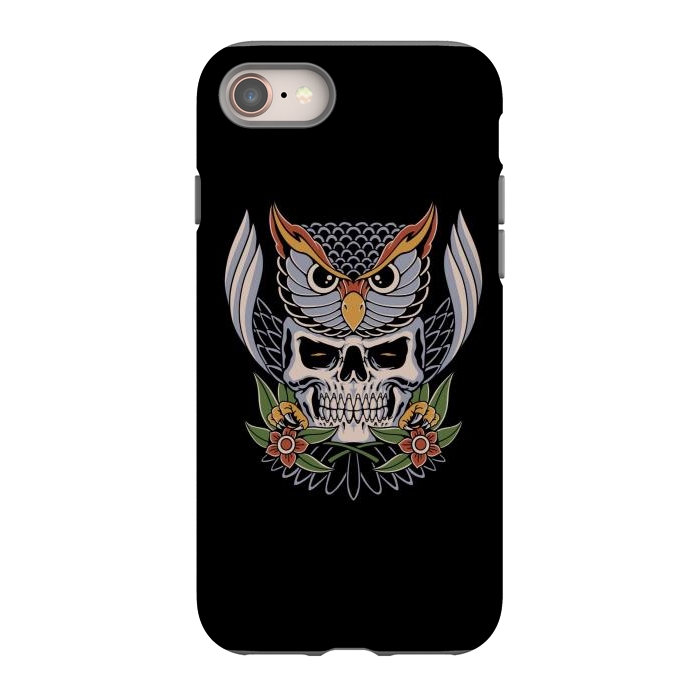 iPhone SE StrongFit Owl Skull 1 by Afif Quilimo