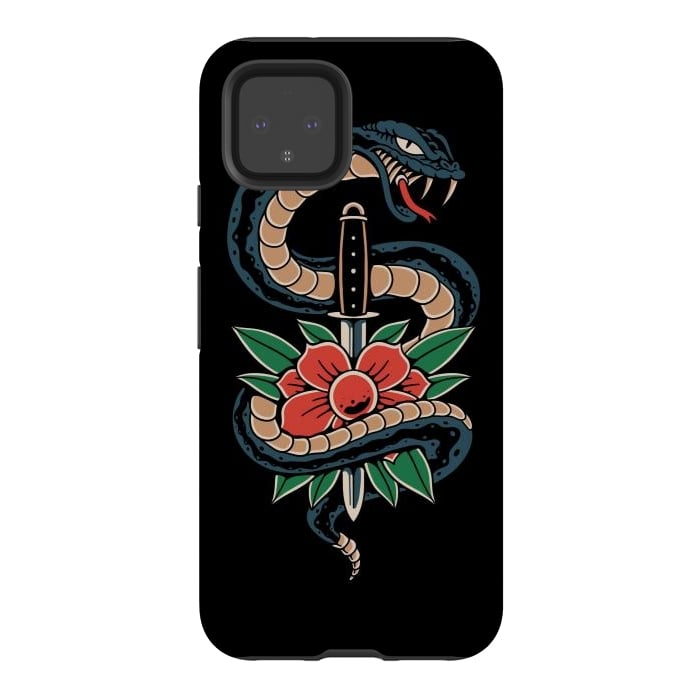 Pixel 4 StrongFit Deadly Beautiful Snake by Afif Quilimo