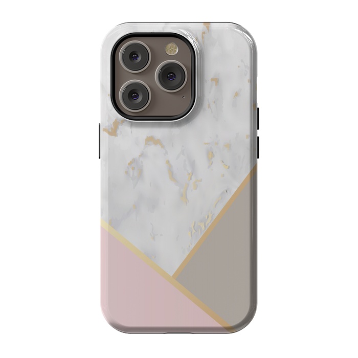 iPhone 14 Pro StrongFit Marble Geometry 0011 by ArtsCase