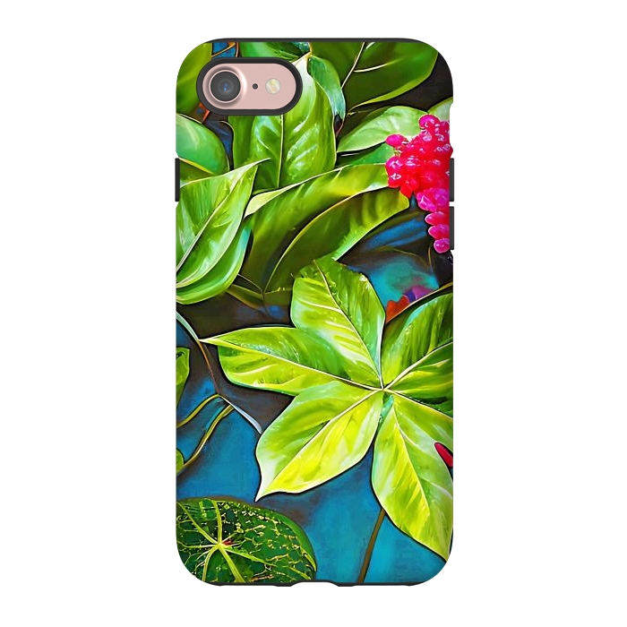 iPhone 7 StrongFit Bloom Like Never Before, Botanical Nature Jungle Plants, Bohemian Floral Blossom Forest Painting by Uma Prabhakar Gokhale