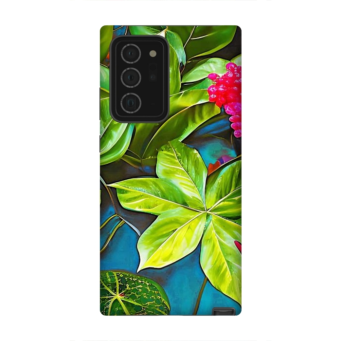 Galaxy Note 20 Ultra StrongFit Bloom Like Never Before, Botanical Nature Jungle Plants, Bohemian Floral Blossom Forest Painting by Uma Prabhakar Gokhale