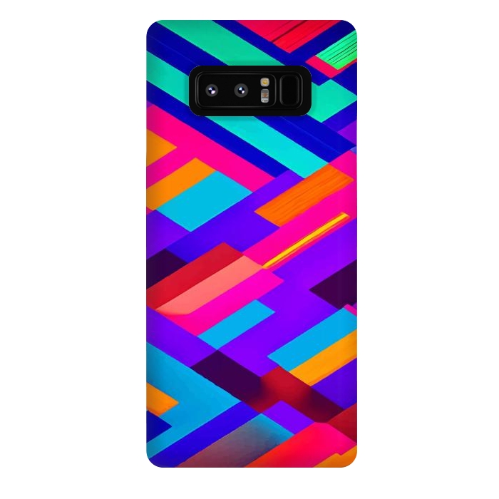 Galaxy Note 8 StrongFit Eclectic Alignment, Abstract Maximalist Geometric Painting, Contemporary Modern Shapes, Pop of Color by Uma Prabhakar Gokhale