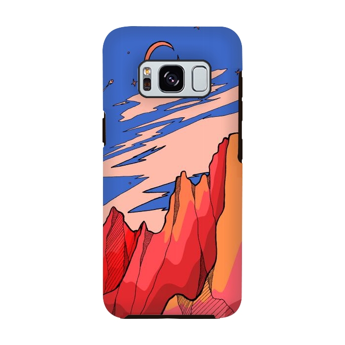 Galaxy S8 StrongFit Blossom red mountain  by Steve Wade (Swade)