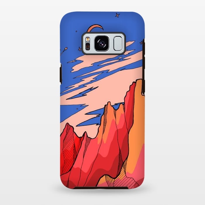Galaxy S8 plus StrongFit Blossom red mountain  by Steve Wade (Swade)