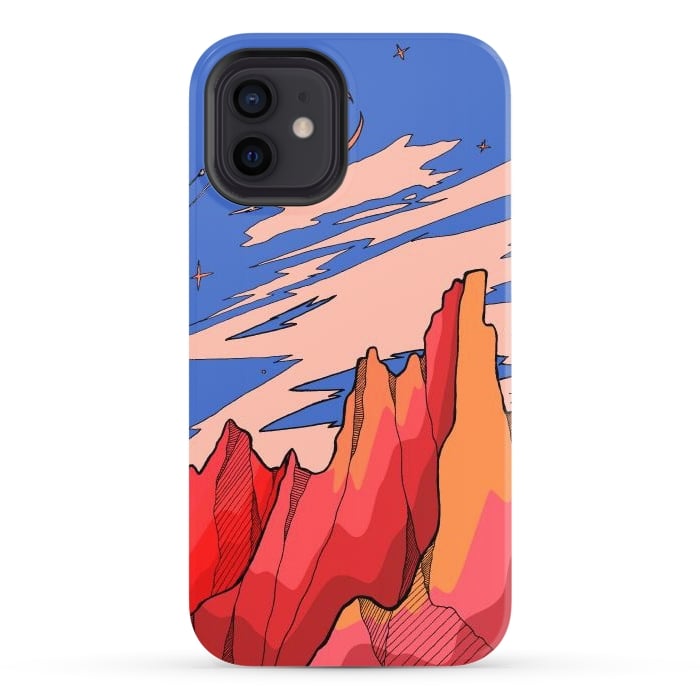 iPhone 12 StrongFit Blossom red mountain  by Steve Wade (Swade)