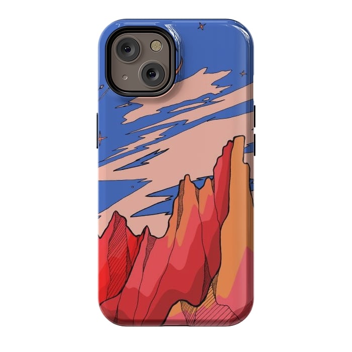 iPhone 14 StrongFit Blossom red mountain  by Steve Wade (Swade)