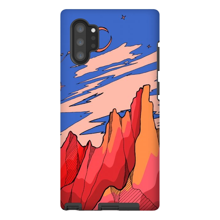 Galaxy Note 10 plus StrongFit Blossom red mountain  by Steve Wade (Swade)