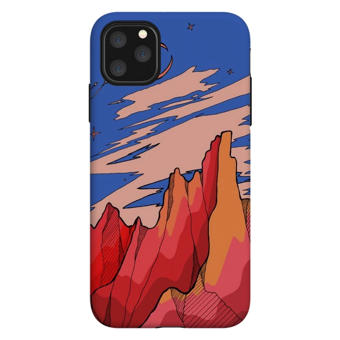 iPhone 11 Pro Max StrongFit Blossom red mountain  by Steve Wade (Swade)
