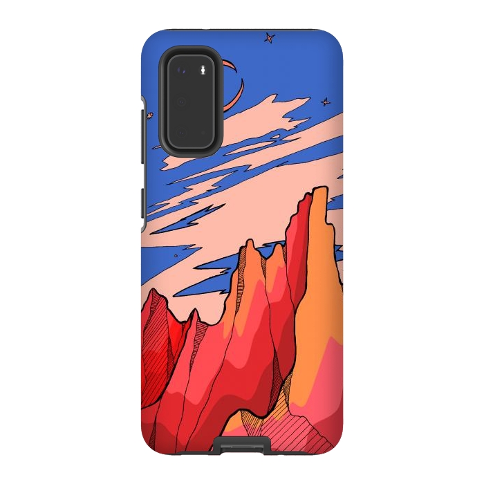Galaxy S20 StrongFit Blossom red mountain  by Steve Wade (Swade)