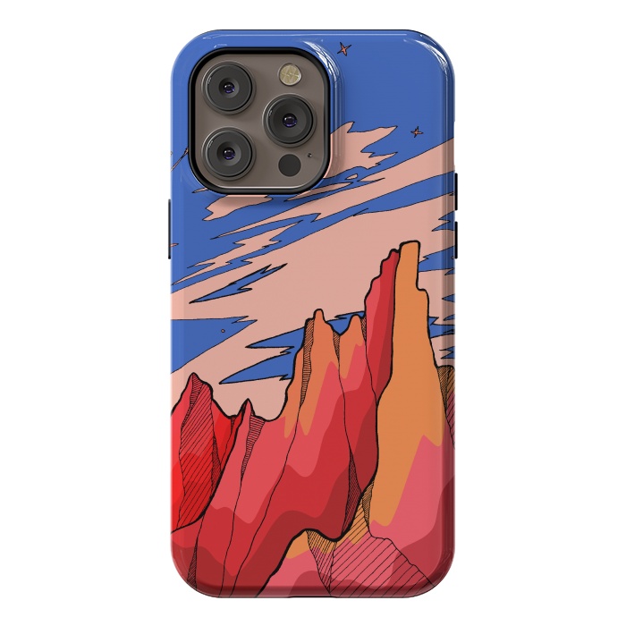 iPhone 14 Pro max StrongFit Blossom red mountain  by Steve Wade (Swade)