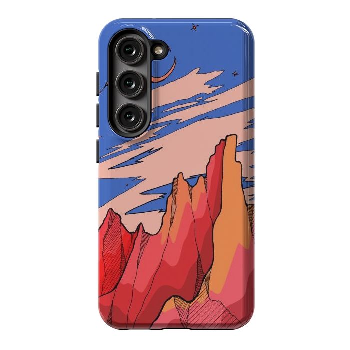 Galaxy S23 StrongFit Blossom red mountain  by Steve Wade (Swade)
