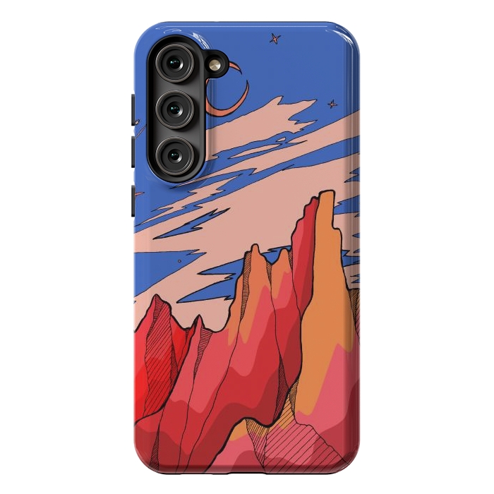 Galaxy S23 Plus StrongFit Blossom red mountain  by Steve Wade (Swade)