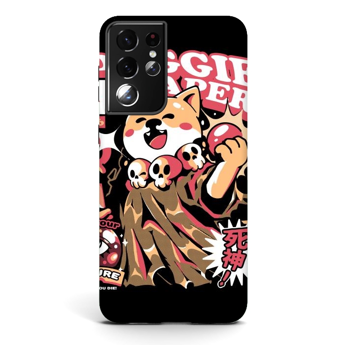 Galaxy S21 ultra StrongFit Doggie Reaper by Ilustrata