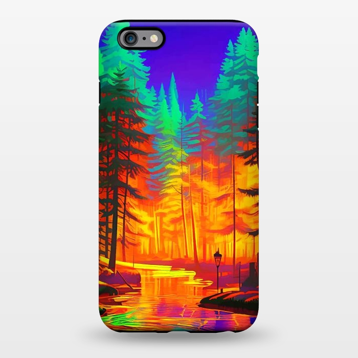 iPhone 6/6s plus StrongFit The Neon Mirage, Forest Trees Nature, Eclectic Electric Pop Art, Colorful Bright Contemporary Modern by Uma Prabhakar Gokhale