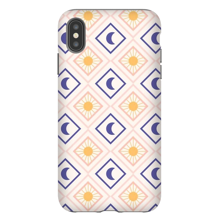 iPhone Xs Max StrongFit Sun & Moon Tiles by ArtPrInk