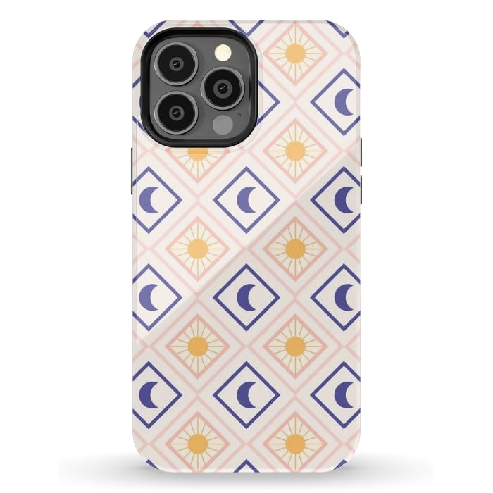 iPhone 13 Pro Max StrongFit Sun & Moon Tiles by ArtPrInk