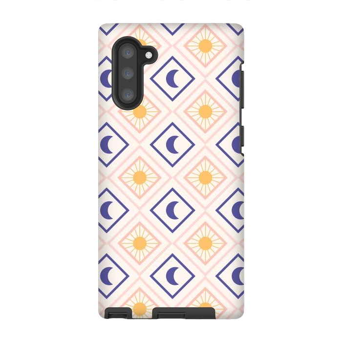 Galaxy Note 10 StrongFit Sun & Moon Tiles by ArtPrInk